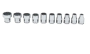 Low-Profile Socket Sets, Inches (1/4", Flank Drive®)
