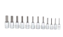 Hex/Standard, Inches, Chrome (1/4")