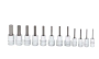 Hex/Standard, inches, Chrome (3/8")