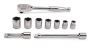 6-Point, Inches, Chrome 3/8" Drive