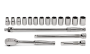 6-Point, mm Chrome 1/4" Drive