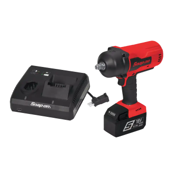 Snap-on 18V 四分 1/2" 卡車用 2,000牛頓米 超大扭力無刷電動衝擊扳手套裝 紅色
