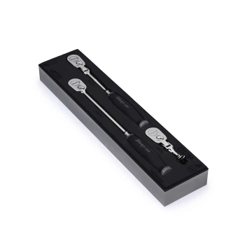 Snap-on 3件式 兩分 1/4" PRO-FI™ 棘輪扳手 軟握把 工具組 (深灰)