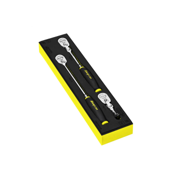 Snap-on 3件式 兩分 1/4" PRO-FI™ 棘輪扳手 軟握把 工具組 (螢光黃)
