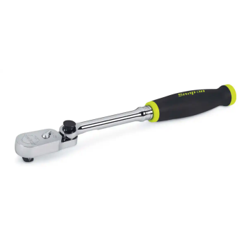 Snap-on 三分 3/8" Dual 80® Technology 專利80齒 側向搖頭棘輪扳手 軟握把(螢光黃)