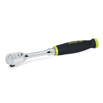 Snap-on 三分 3/8" Dual 80® Technology 專利80齒 標準棘輪扳手 軟握把(螢光黃)