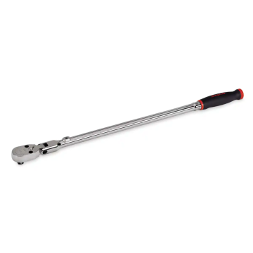 Snap-on 四分 1/2" Dual 80® Technology 專利80齒 加長棘輪扳手 可固定 活動頭 軟握把(紅色)