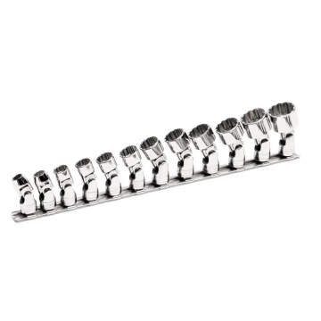 Snap-on 12件式 3/8" 12角 SAE Flank Drive® 萬向短套筒組 (5/16-1")