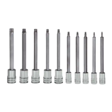 Snap-on 10件式 TORX® 星字起子頭長套筒組 (T8-T50)