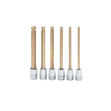 Snap-on 6件式 3/8" 六角球型起子頭長套筒組 (4-10 mm)