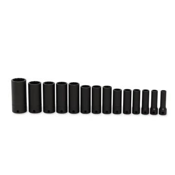 Snap-on 14件式 3/8" 12角 Flank Drive® 衝擊長套筒組 (8-19, 21 and 24 mm)