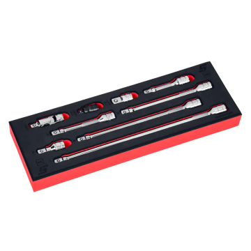 Snap-on 9件式 3/8" 接桿及轉接頭套組 附PRO-FI™ 收納海綿 (紅)