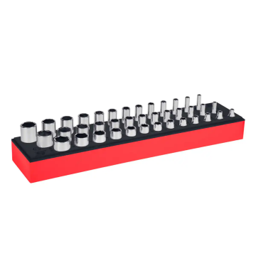 Snap-on 39件式 1/4" 6角 SAE 套筒組合 及 PRO-FI™ 泡棉組 (1/8–5/8") (紅色)