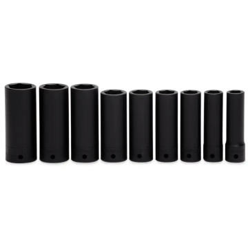 Snap-on 9件式 1/2" 6角 SAE Flank Drive® 衝擊長套筒套組 (1/2-1")