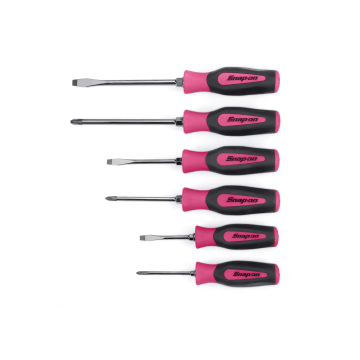 Snap-on 6pc Instinct®軟柄螺絲起子組 (粉紅色)