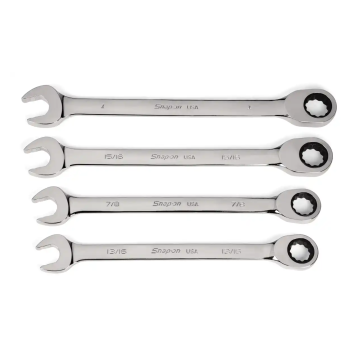 Snap-on 4件式 SAE Flank Drive® Plus 梅開棘輪扳手套組 (13/16-1")