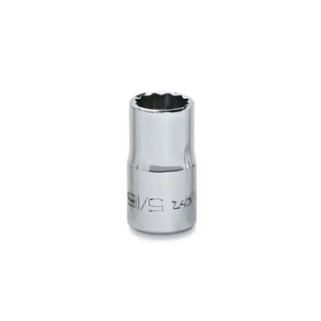 Snap-on 1/4" 二分 12角 SAE Flank Drive® 短套筒 5/16"