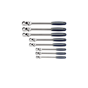 Blue-Point® 12件式 SAE 12角 搖頭棘輪扳手套組 (5/16-3/4")