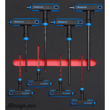 Snap-on 8件式 六角T杆扳手泡棉套組 2-10mm