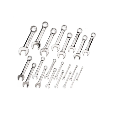 Snap-on 21件式 12角 SAE Flank Drive® 組合短扳手套組 (1/4–1-3/8")