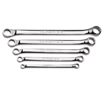 Snap-on 5件式 12角 英制 Flank Drive® 10°偏置盒型扳手組