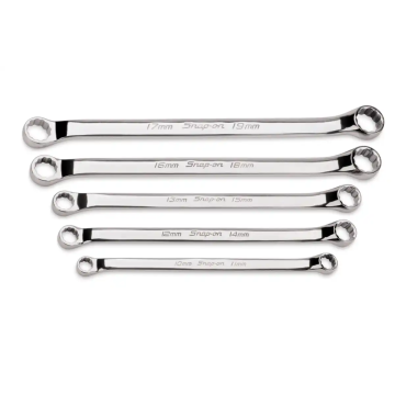 Snap-on 5件式 12角 公制 Flank Drive® 10°偏置盒型扳手組