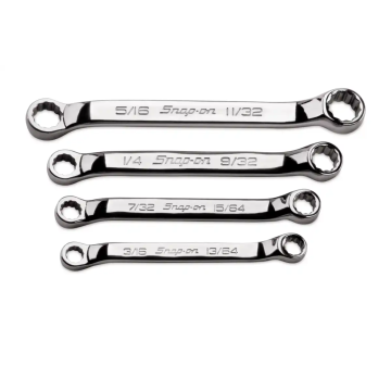 Snap-on 4件式 12角 英制 Flank Drive® 小型偏置盒型扳手組 (3/16-3/4")