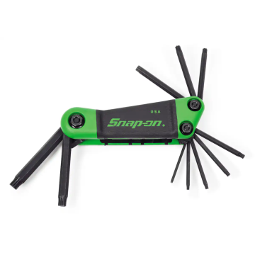 Snap-on 10件式  TORX Plus® 摺疊式星字六角扳手組 (IP8-IP50)