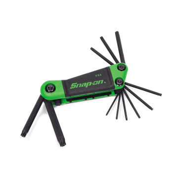 Snap-on 11件式 TORX® 防拆摺疊式星字六角扳手組 (TR8-TR50)