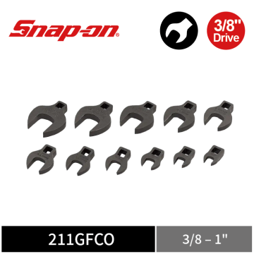 Snap-on 11件式 3/8" Drive 英制 鴨掌扳手組 (爪型扳手組) (3/8–1")
