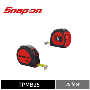 Snap-on 25' 可磁吸捲尺 (英制) (紅)