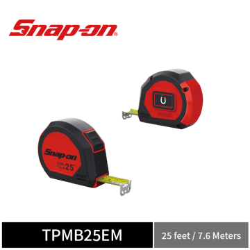 Snap-on 25' 可磁吸捲尺 (英/公制) (紅)