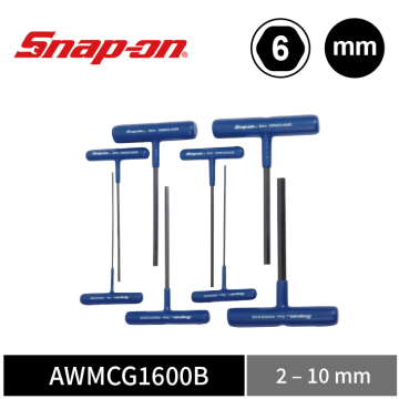 Snap-on 8件式 公制 T型 六角扳手組 (2.5–10 mm)