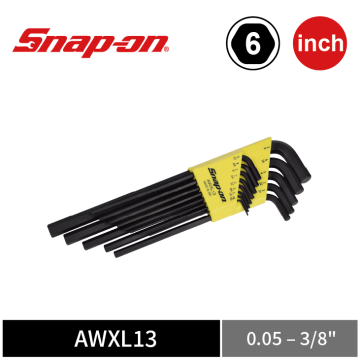 Snap-on 13件式 英制 特長 L型 六角扳手組 (0.05–3/8")