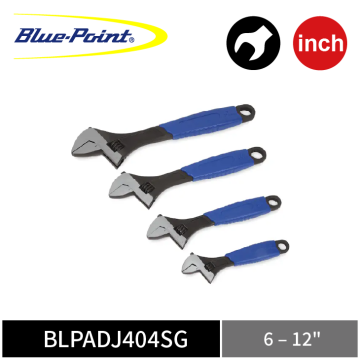 Blue-Point® 4件式 英制 軟握把活動扳手組 (6–12")
