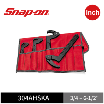 Snap-on 4件式 英制 方頭勾型扳手組 (月牙扳手組) (3/4–6-1/2")
