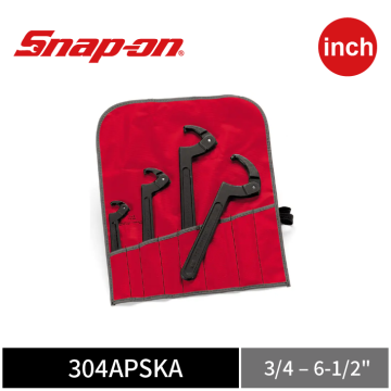 Snap-on 4件式 英制 圓頭勾型扳手組 (月牙扳手組) (3/4–6-1/4")