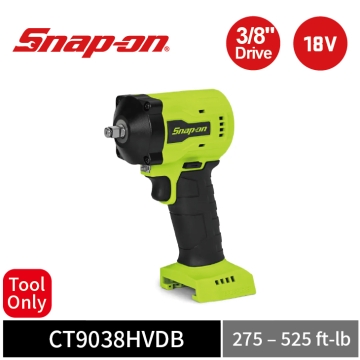 Snap-on 18V 3/8" Drive 短柄無線衝擊扳手 (Tool Only) (螢光黃)