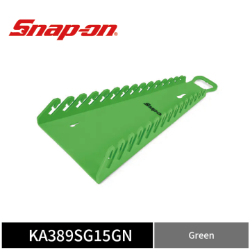Snap-on 反向15格扳手收納架 (梯形) (綠)
