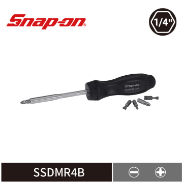 Snap-on 8-3/4" 棘輪螺絲起子 (含一字、十字頭) (黑)