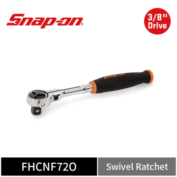 Snap-on 3/8" Drive 旋轉圓頭棘輪扳手 賓士頭棘輪扳手 (橘)