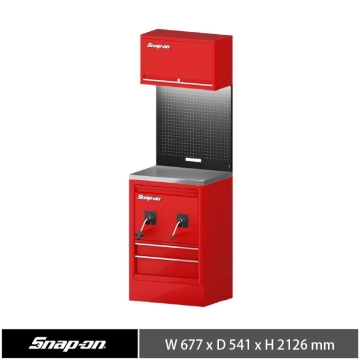 Snap-on 26" 電源/風管服務系統櫃 (紅)