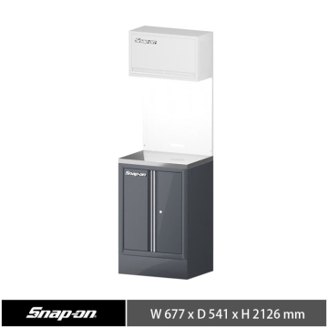 Snap-on 26" 頂級雙開門工具系統櫃 (淺灰+深灰)