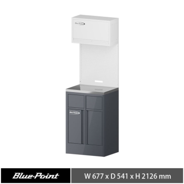 Blue-Point® 26" 資源回收服務系統櫃 (淺灰+深灰)