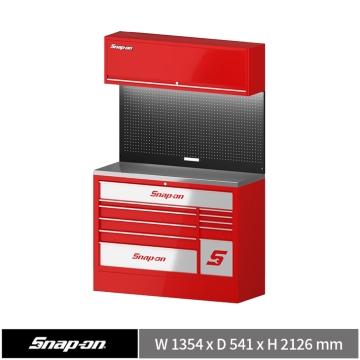 Snap-on 53" 頂級 11 抽工具系統櫃 (紅)