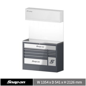 Snap-on 53" 頂級 11 抽工具系統櫃 (淺灰+深灰)