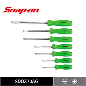 Snap-on 7件式 螺絲起子組 (含一字、十字頭) (綠)