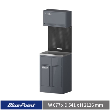 Blue-Point® 26" 資源回收服務系統櫃 (深灰+黑+深灰)