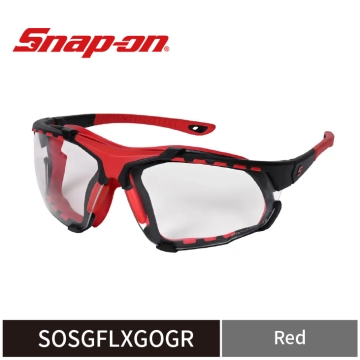 Snap-on Ultra-Flex 超彈性安全眼鏡 (可拆式護目鏡／紅)