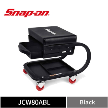 Snap-on 經典款方形工作椅 附抽屜 (黑)